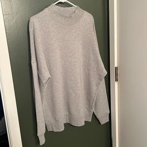 Reformation Jeans Grey Mockneck Sweatshirt